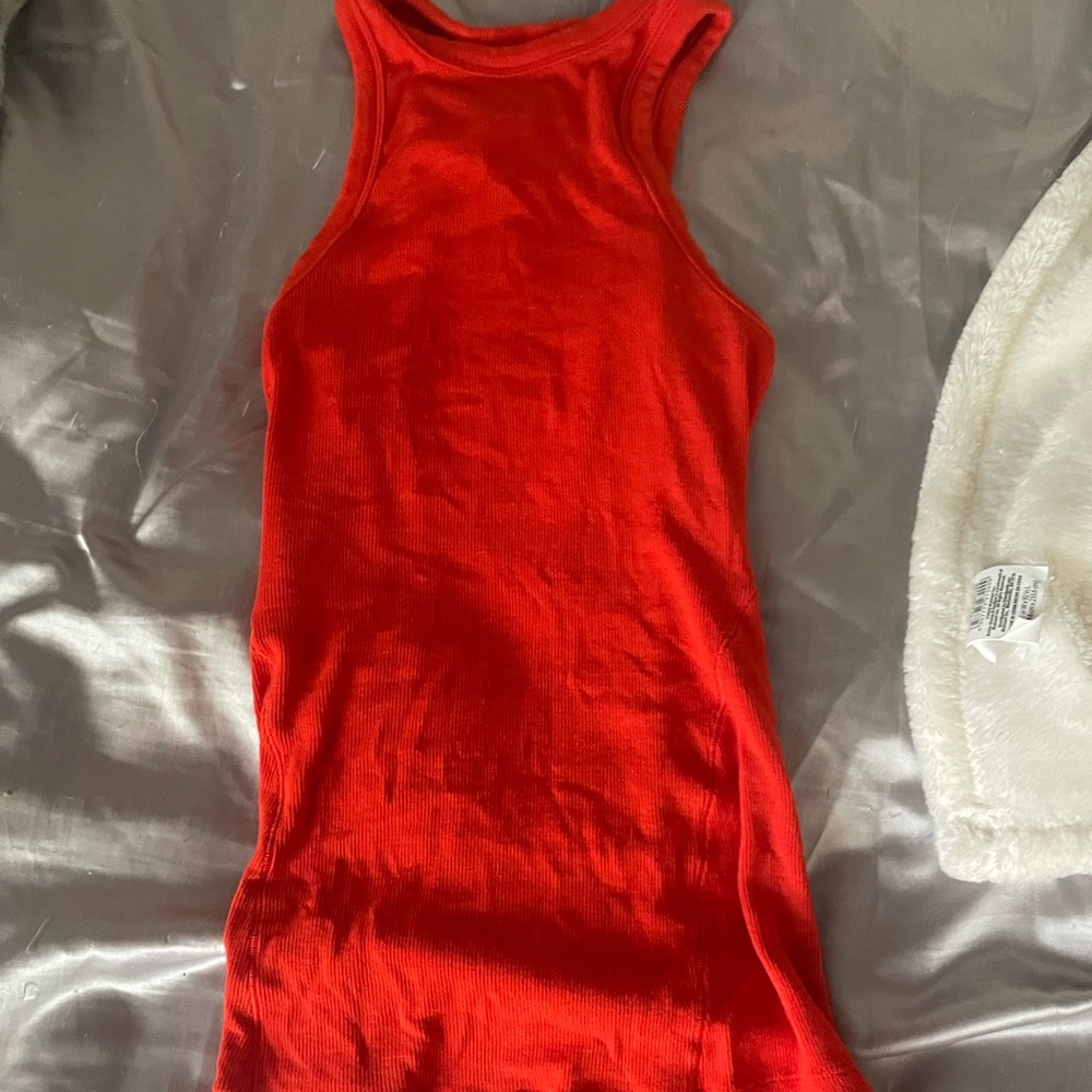 Lululemon Bright Orange Activewear Top